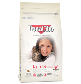 BonaCibo Kitten Tavuklu 1 kg Kedi Maması kullananlar yorumlar